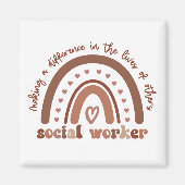 ソーシャルワーカーの感謝の卒業式の贈り物 マグネット (正面)