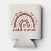 ソーシャルワーカーの感謝の卒業式の贈り物 缶クーラー (裏面)