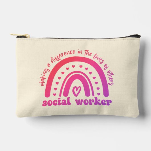 ソーシャルワーカーの評価と卒業 アクセサリーポーチ (正面)