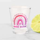 ソーシャルワーカーの評価と卒業 ショットグラス (正面)