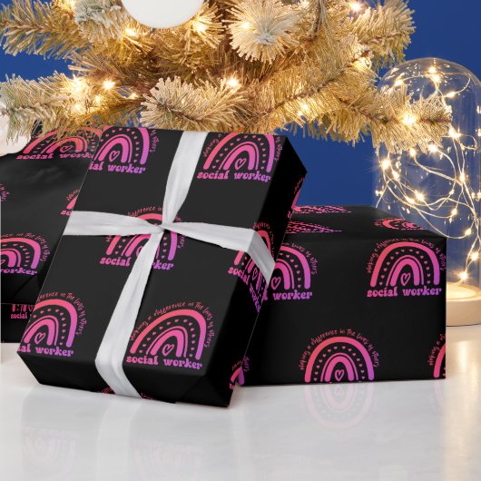 ソーシャルワーカーの評価と卒業 ラッピングペーパー (クリスマス)