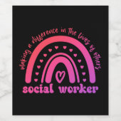 ソーシャルワーカーの評価と卒業 ワインラベル (シングルラベル)