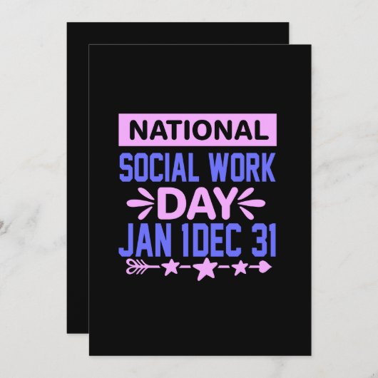 ソーシャルワーカーの評価サンキューカード サンキューカード (正面/裏面)