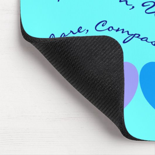 ソーシャルワーカーの青のハート マウスパッド (コーナー)