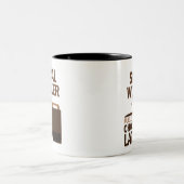 ソーシャルワーカーの(おもしろいな)チョコレート ツートーンマグカップ (中央)