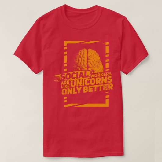 ソーシャルワーカーは魔法のユニコーンのようなもの Tシャツ (デザイン正面)