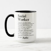 ソーシャルワーカーへの感謝ギフト（名入れ可） マグカップ (左)