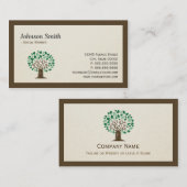 ソーシャルワーカーエレガント – ツリー記号 名刺 (正面/裏面)