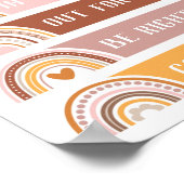 ソーシャルワーカーオフィスのドアのサイン虹の場所 ポスター (角)