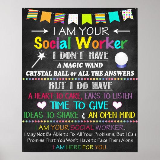 ソーシャルワーカーオフィスデコールポスター ポスター (正面)