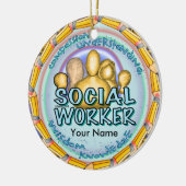 ソーシャルワーカーオーナメント セラミックオーナメント (左)