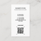 ソーシャルワーカーカスタムのライセンス写真とQR 名刺 (裏面)