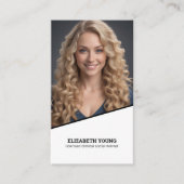 ソーシャルワーカーカスタムのライセンス写真とQR 名刺 (正面)