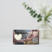 ソーシャルワーカーカスタムのQR 名刺 (スタンド正面)