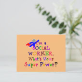 ソーシャルワーカーカラフルデザイン ポストカード (スタンド正面)