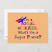 ソーシャルワーカーカラフルデザイン ポストカード (正面/裏面)