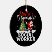 ソーシャルワーカークリスマス セラミックオーナメント (右)