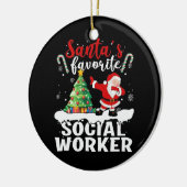 ソーシャルワーカークリスマス セラミックオーナメント (左)