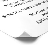 ソーシャルワーカーコード倫理印刷可能芸術 ポスター (角)