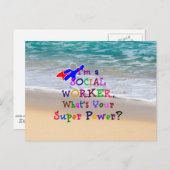 ソーシャルワーカースーパーヒーロー、ソーシャルワーカーユーモア ポストカード (正面/裏面)