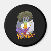 ソーシャルワーカーソーシャル気に女子ツリーギフト自由主義の マグネット (正面)