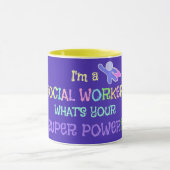 ソーシャルワーカーパステル文字ファンキーデザイン マグカップ (中央)
