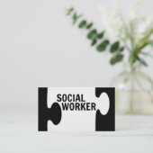 ソーシャルワーカーパズルピース名刺 名刺 (スタンド正面)