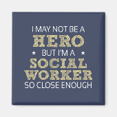 ソーシャルワーカーヒーローユーモアノベルティ マグネット (正面)