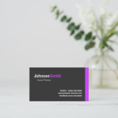 ソーシャルワーカーモダン – パープミニマルリ 名刺 (スタンド正面)