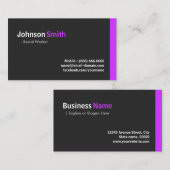 ソーシャルワーカーモダン – パープミニマルリ 名刺 (正面/裏面)