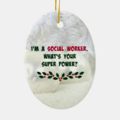 ソーシャルワーカーユーモア、ホリデーカラーズ セラミックオーナメント (裏面)
