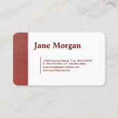 ソーシャルワーカーレースモノグラムマルーン 名刺 (裏面)