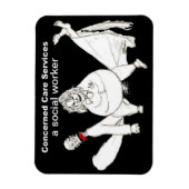 ソーシャルワーカー冷蔵庫用マグネット マグネット (縦)