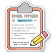 ソーシャルワーカー卒業鑑賞贈り物MSW シール (正面)