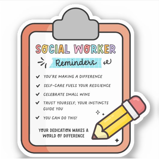 ソーシャルワーカー卒業鑑賞贈り物MSW シール (正面)