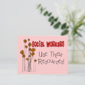 ソーシャルワーカー向けギフトとTシャツ ポストカード (スタンド正面)