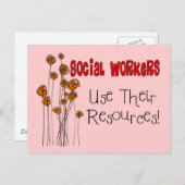ソーシャルワーカー向けギフトとTシャツ ポストカード (正面/裏面)