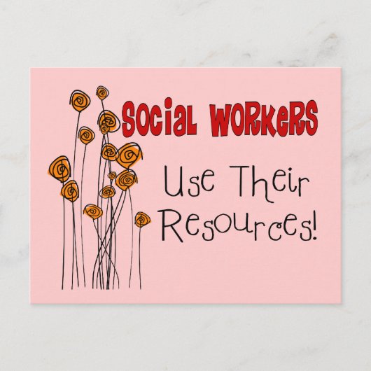 ソーシャルワーカー向けギフトとTシャツ ポストカード (正面)