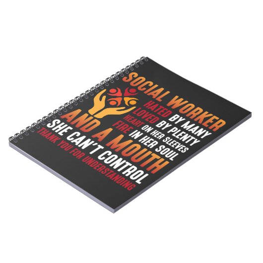 ソーシャルワーカー女性教育者ソーシャルワーキングガール ノートブック (左側)