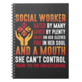 ソーシャルワーカー女性教育者ソーシャルワーキングガール ノートブック (正面)