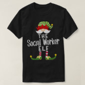 ソーシャルワーカー小妖精や小人グループクリスマスおもしろいパジャマパー Tシャツ (デザイン正面)