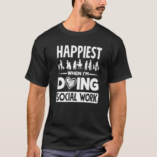 ソーシャルワーカー感謝の名言 Tシャツ (正面)