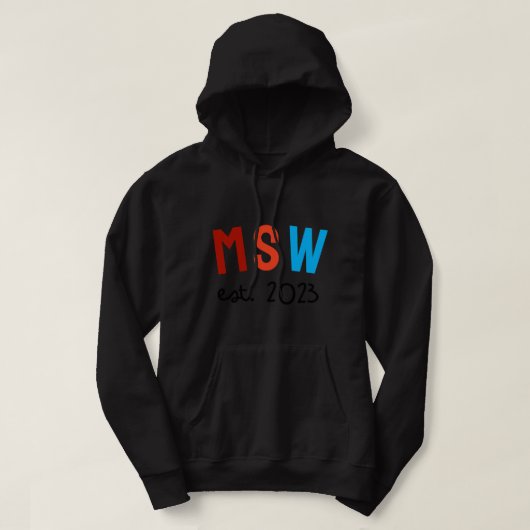 ソーシャルワーカー感謝の月MSW学生の卒業 パーカ (デザイン正面)