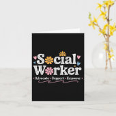 ソーシャルワーカー感謝フラワーソーシャルワークモント カード (黄色い花)