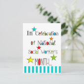 ソーシャルワーカー月間感謝 ポストカード (スタンド正面)