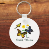 ソーシャルワーカー蝶 キーホルダー (正面)