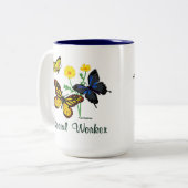 ソーシャルワーカー蝶 ツートーンマグカップ (正面左)