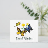 ソーシャルワーカー蝶 ポストカード (スタンド正面)