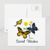 ソーシャルワーカー蝶 ポストカード (正面/裏面)