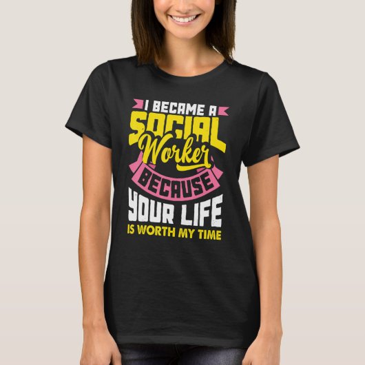 ソーシャルワーカー評価引用文 Tシャツ (正面)